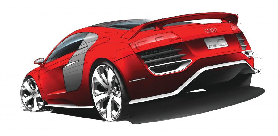 Эскиз Audi R8 TDI Le Mans Concept 2008 года  (фото 15 из 19)